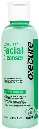 Oxe Cure Acne Clear Facial Cleanser 120ml. อ๊อกซีเคียว เจลล้างหน้าทำความสะอาดผิวที่เป็นสิว (สีเขียว)